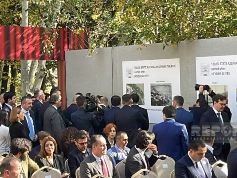 Tbilisidə Azərbaycan Dram Teatrının yeni binasının təməlqoyma mərasimi keçirilir