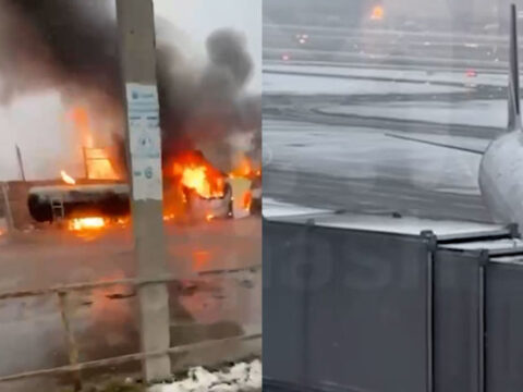Şeremetyevo hava limanı yaxınlığındakı yanacaqdoldurma məntəqəsində yanğın baş verib