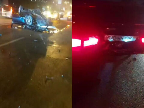 Bakıda BMW aşıb – VİDEO