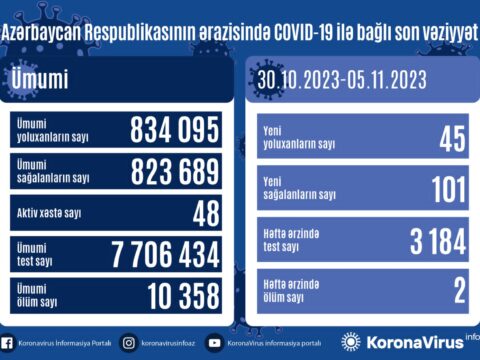 45 yeni yoluxma – 2 nəfər öldü