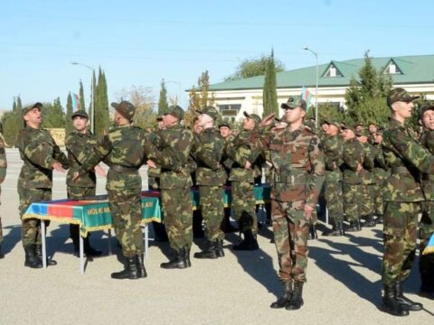 FHN-in Mülki müdafiə qoşunlarında andiçmə mərasimi keçirildi