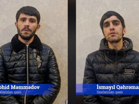 Bakıda sərxoş vəziyyətdə soyğunçuluq edən iki nəfər tutuldu – VİDEO