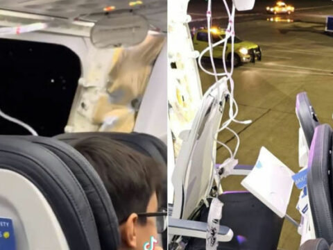 Sərnişin təyyarəsində dəhşətli hadisə: Uçuş zamanı gövdəsinin bir hissəsi qopdu