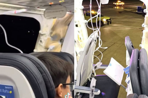 Sərnişin təyyarəsində dəhşətli hadisə: Uçuş zamanı gövdəsinin bir hissəsi qopdu