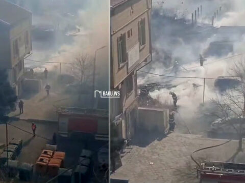 Metronun “Həzi Aslanov” stansiyası yaxınlığında yanğın başlayıb