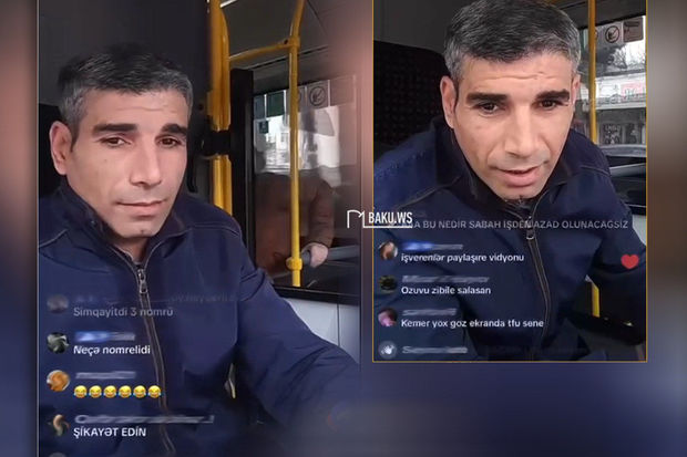 Sükan arxasında “TikTok”da canlı yayım açan avtobus sürücüsü qovuldu