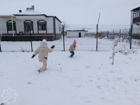 Ağalıda uşaqların qar sevinci – FOTOLAR