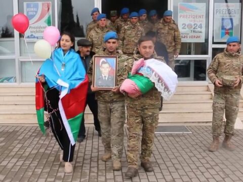 Şəhid hərbi qulluqçumuzun övladı dünyaya gəlib