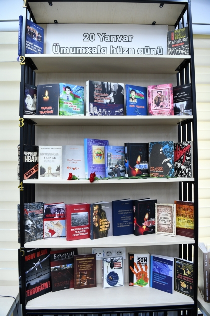 ADNSU-da “20 Yanvar – Ümumxalq Hüzn Günü” adlı kitab sərgisi təşkil olunub ADNSU-da “20 Yanvar – Ümumxalq Hüzn Günü” adlı kitab sərgisi təşkil olunub