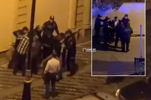 Bakıda şadlıq sarayı önündə kütləvi DAVA Bakıda şadlıq sarayı önündə kütləvi DAVA