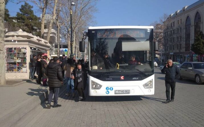 Gəncədə xəttə yeni avtobuslar buraxılıb
