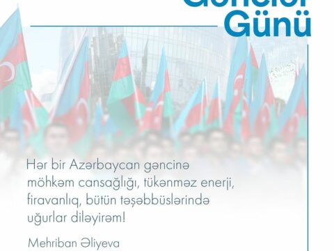 Mehriban Əliyeva Azərbaycan gənclərini təbrik edib