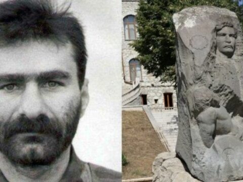 Erməni cəlladın Xankəndidəki abidəsi söküldü