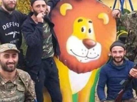 Məhv edilən erməni hərbçinin FOTOLARI