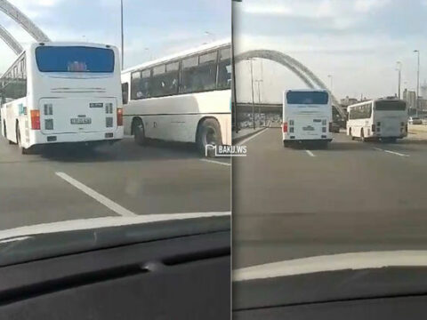 Bakıda avtobus sürücülərinin “ölüm yarışı”