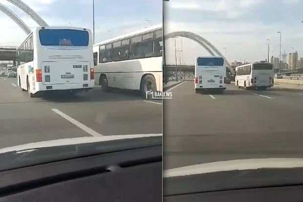 Bakıda avtobus sürücülərinin “ölüm yarışı” Bakıda avtobus sürücülərinin “ölüm yarışı”