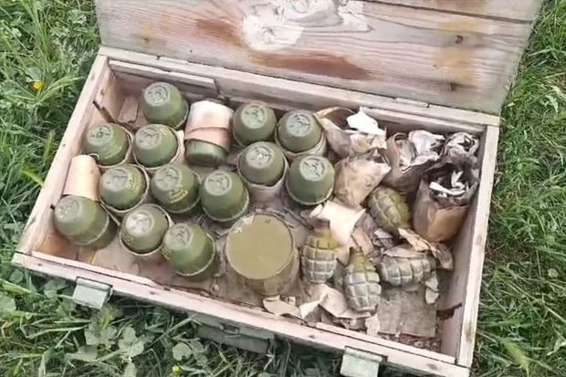 Cəbrayılda 23 ədəd qumbara aşkar edildi Cəbrayılda 23 ədəd qumbara aşkar edildi