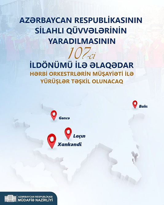 Sabah Bakı və Xankəndidə hərbi yürüş OLACAQ Sabah Bakı və Xankəndidə hərbi yürüş OLACAQ