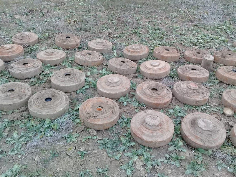 Cəbhəboyu ərazilərdə hərbi sursat, mina və mərmi qalıqları aşkar edildi