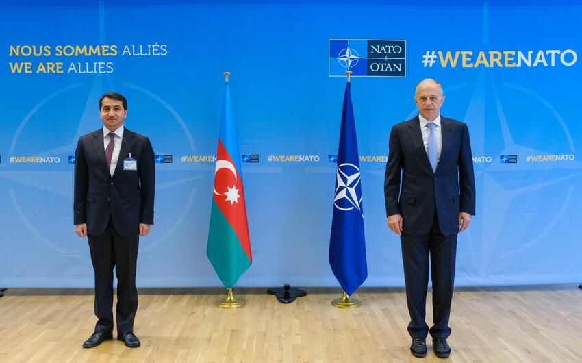 Hikmət Hacıyev NATO-da mühüm görüşlər keçirdi