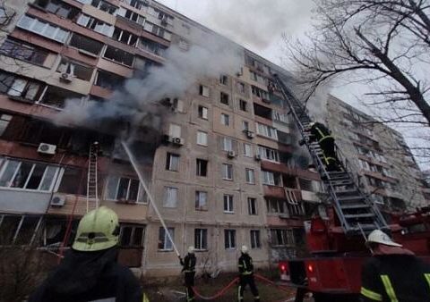 Rus ordusu Kiyevdə 70-dən çox binanı dağıdıb