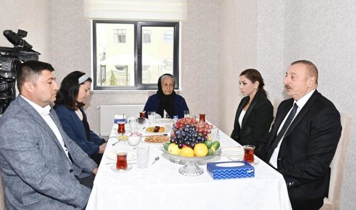 Prezident və xanımı şəhid ailəsinin qonağı oldu – Foto