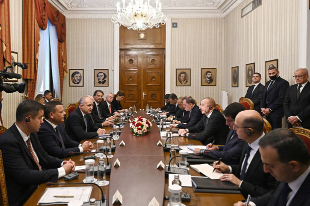 Sofiyada Azərbaycan və Bolqarıstan prezidentlərinin geniş tərkibdə görüşü olub
