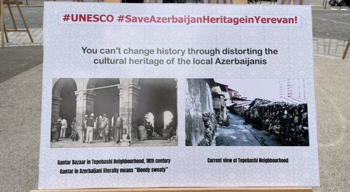 Parisdə Qərbi Azərbaycanın mədəni irsinin dağıdılmasına həsr olunan sərgi-aksiya keçirilib