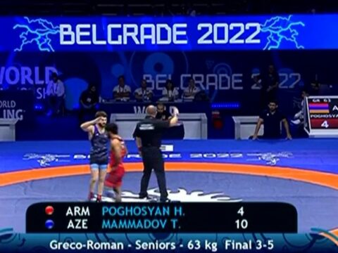 Azərbaycan güləşçisi erməniyə qalib gələrək dünya üçüncüsü olub