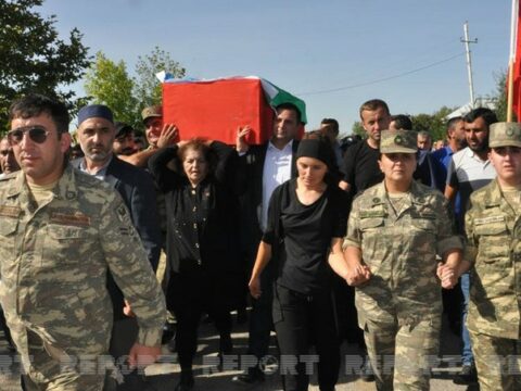 Şəhid gizir Seyfəddin Muradov Ağstafada torpağa tapşırılıb