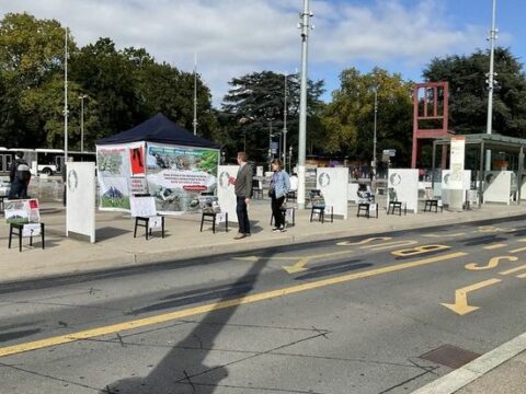 Azərbaycanlılar BMT-nin Cenevrədəki ofisinin qarşısında sərgi-aksiya keçiriblər
