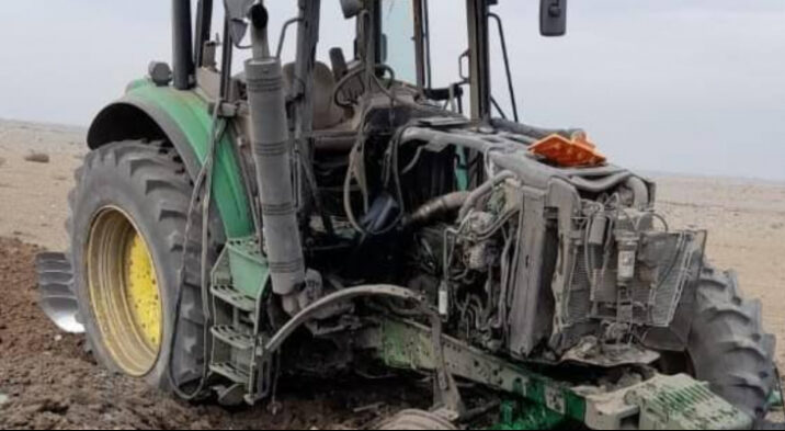 Füzulidə traktor minaya DÜŞDÜ