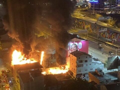 İstanbulda güclü partlayış – VİDEO