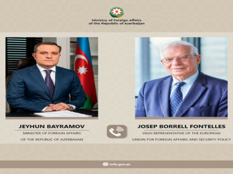 Ceyhun Bayramov Borrel ilə danışıqlar apardı 