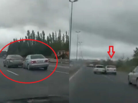 Bakı-Sumqayıt yolunda “yol terroru”: Maşınları vuraraq yoluna davam edən sürücü qəza törətdi
