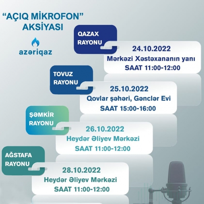 4 rayonda “Açıq mikrofon” qurulacaq
