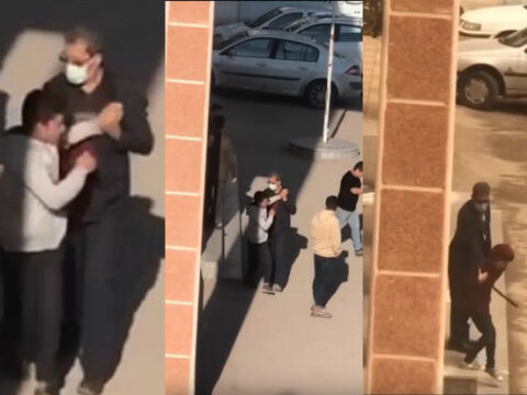 Ərdəbildə direktor hökumət əleyhinə şüarlar səsləndirən məktəbliləri döydü