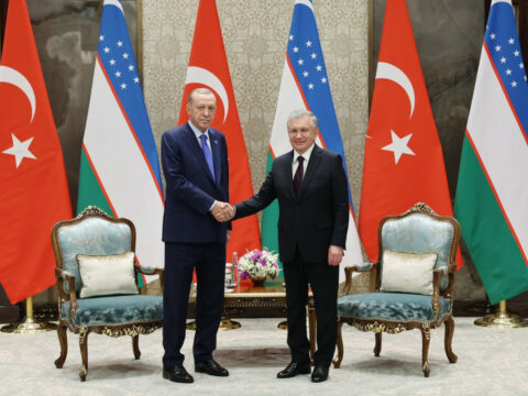 Ərdoğan Özbəkistan Prezidenti ilə görüşdü