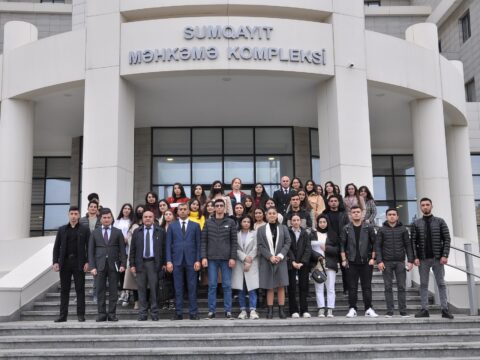 BDU-nun Hüquq fakultəsinin tələbələri Sumqayıt Məhkəmə Kompleksində