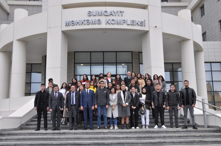 BDU-nun Hüquq fakultəsinin tələbələri Sumqayıt Məhkəmə Kompleksində