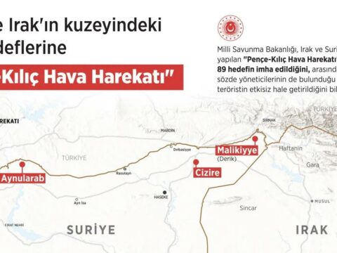 Türk ordusu 89 hədəfi məhv etdi