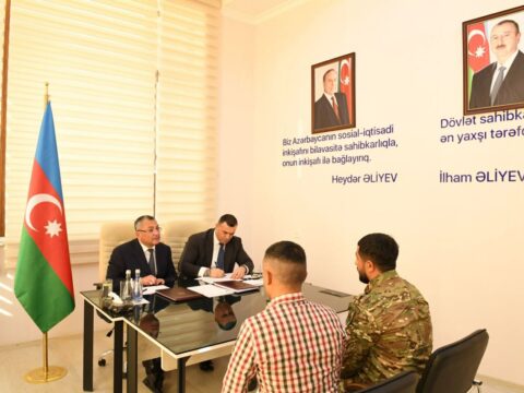 Dövlət Komitəsinin sədri Ağdamda vətəndaşları qəbul edib