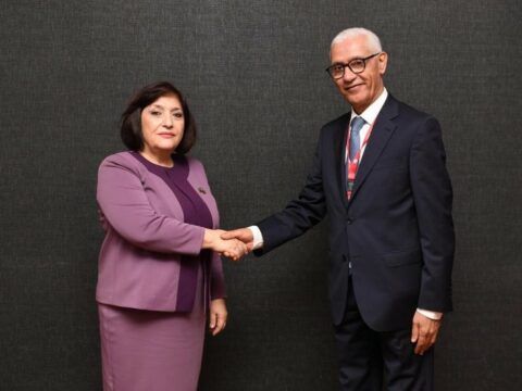 Sahibə Qafarova mərakeşli həmkarı ilə görüşdü 