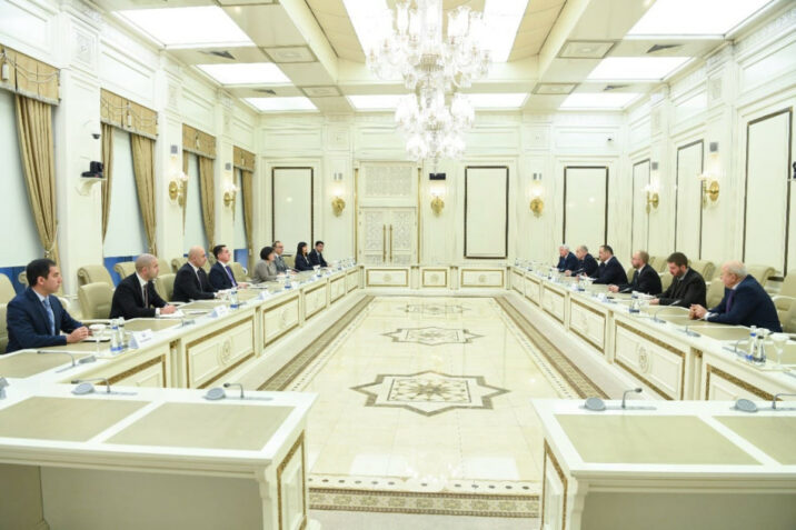 Sahibə Qafarova Dağıstan rəhbəri ilə görüşdü