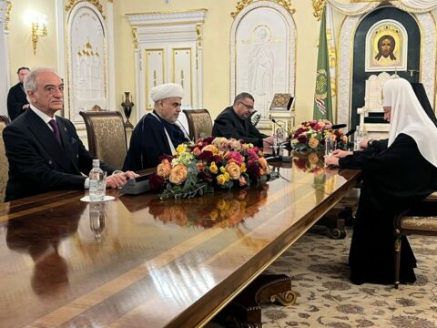 Şeyx Patriarx Kirillə görüşdü 