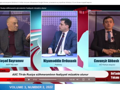 AXC TV-də Rusiya sülhməramlı qüvvələrinin fəaliyyəti müzakirə olunub – VİDEO