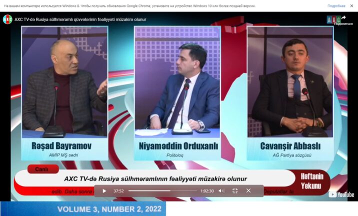 AXC TV-də Rusiya sülhməramlı qüvvələrinin fəaliyyəti müzakirə olunub – VİDEO