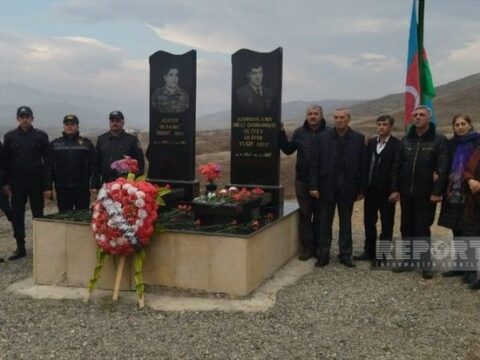 Qubadlıda Milli Qəhrəman Əliyar Əliyevin məzarı ziyarət edilib