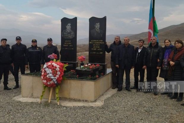 Qubadlıda Milli Qəhrəman Əliyar Əliyevin məzarı ziyarət edilib