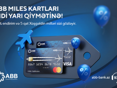 ABB Miles kartları indi 50% endirimlə